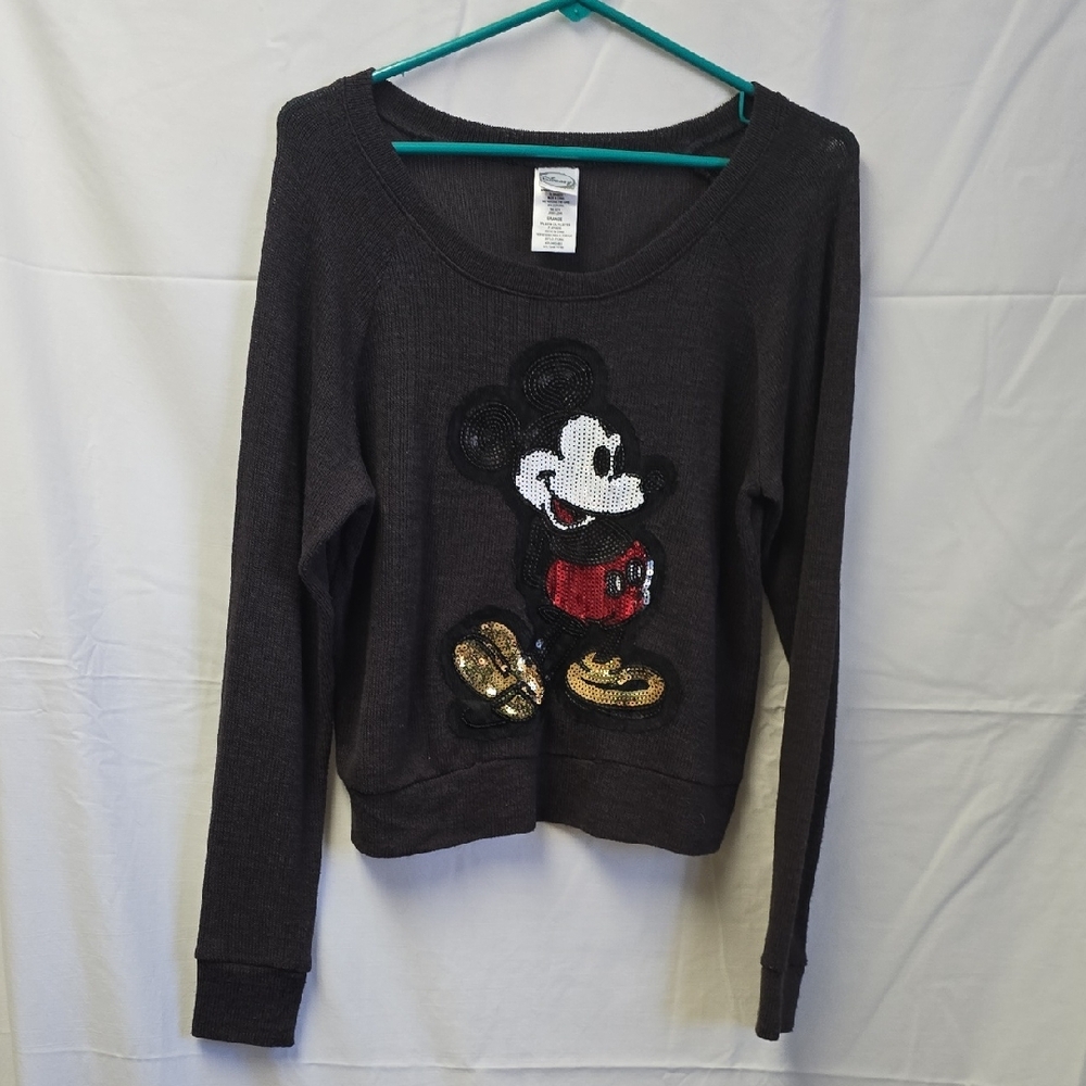 Disney Gray Sweater with Mickey Mouse Design